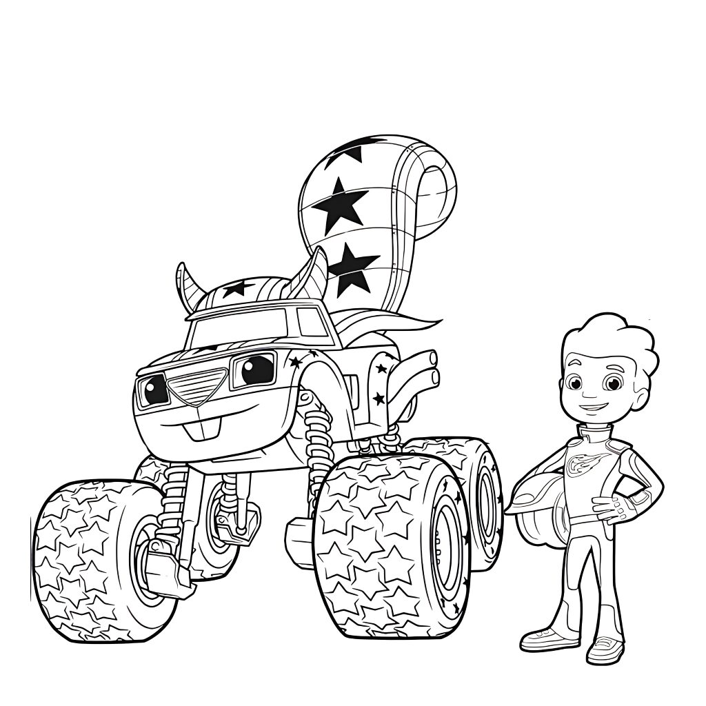 bey blaze kleurplaat printen