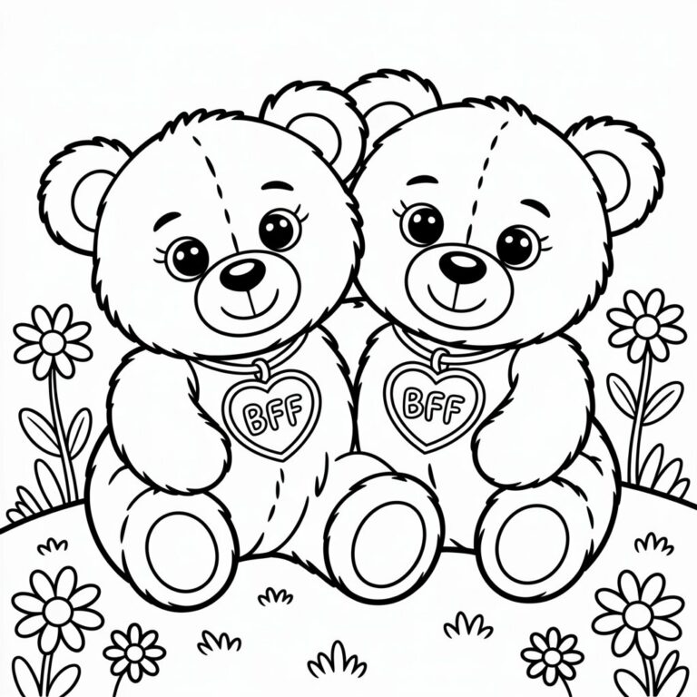 Free 28 BFF Coloring Pages - Printable PDF Download for Best Friends