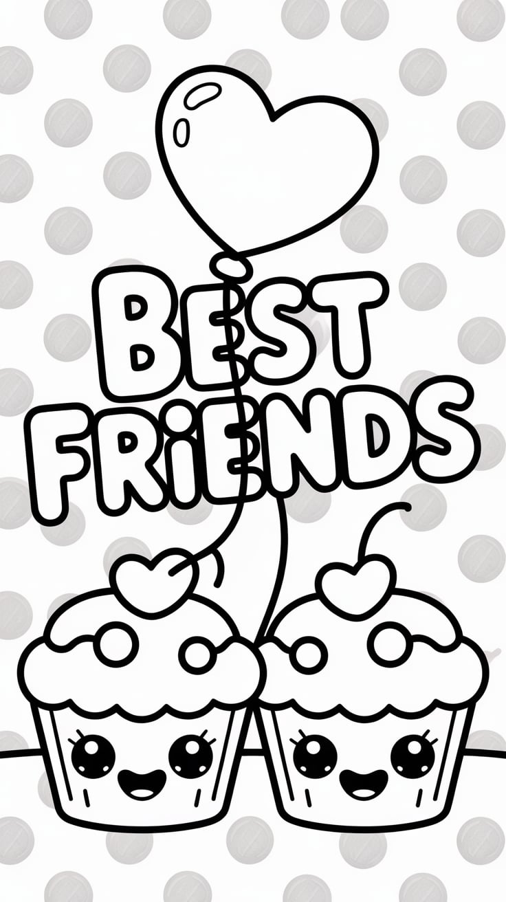 coloriage meilleure amie