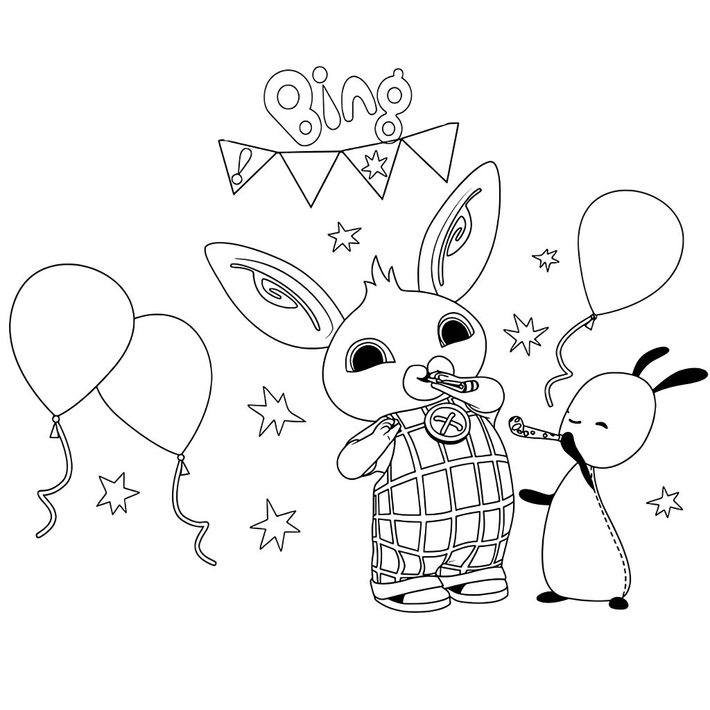 bing konijn kleurplaat