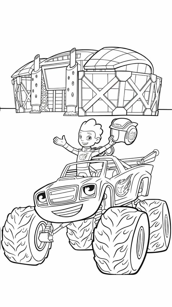 blaze monster machine coloriage