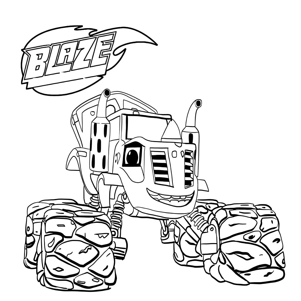 blaze monster truck kleurplaat