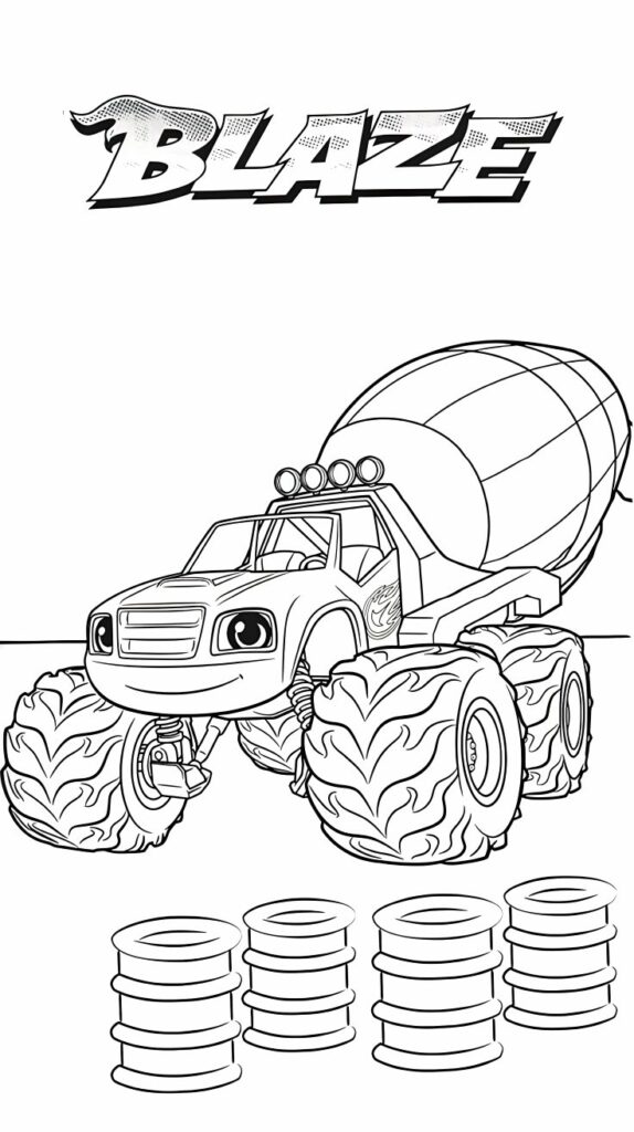 blaze et les monster machine coloriage