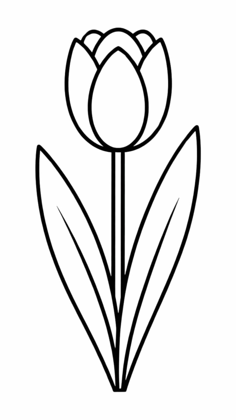 21 kostenlose Tulpen-Ausmalbilder – Zum Ausdrucken als PDF