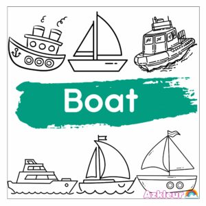 Kleurplaat Boot