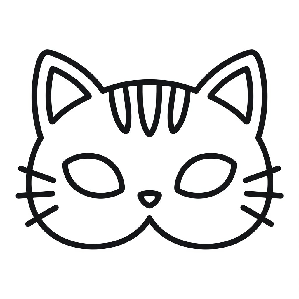 carnaval masker kleurplaat