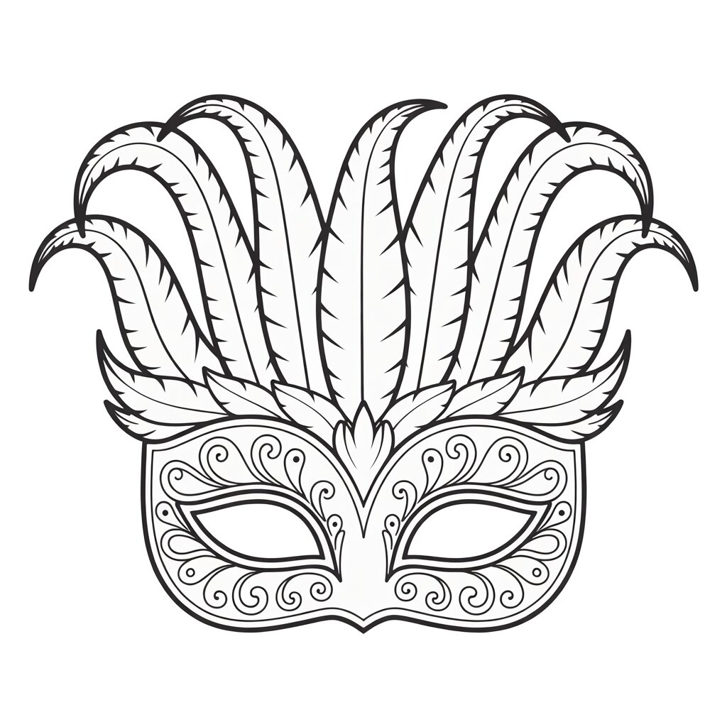 carnaval masker tekening