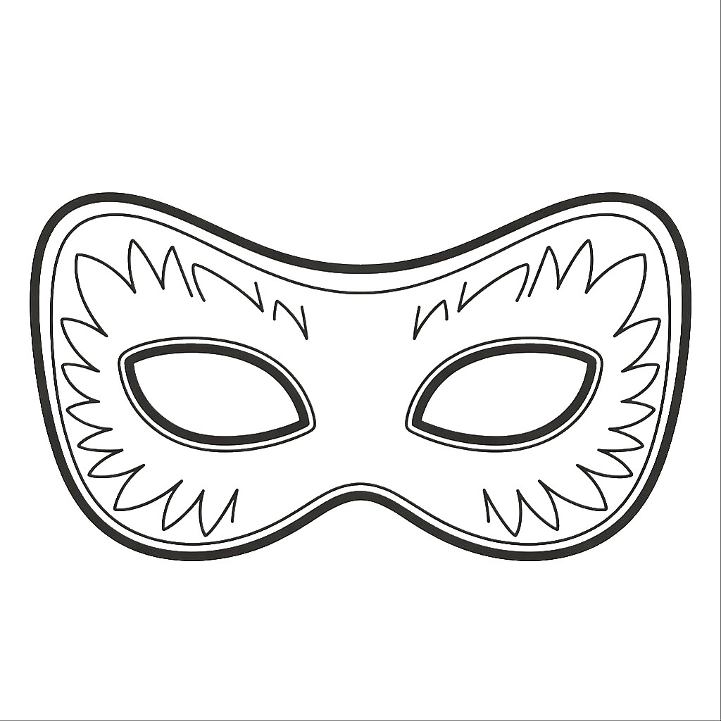 carnavals maskers kleurplaten