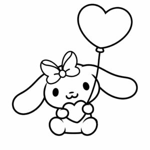 cinnamoroll kleurplaat cute