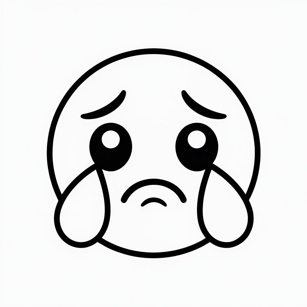 colorare Emoji tristi