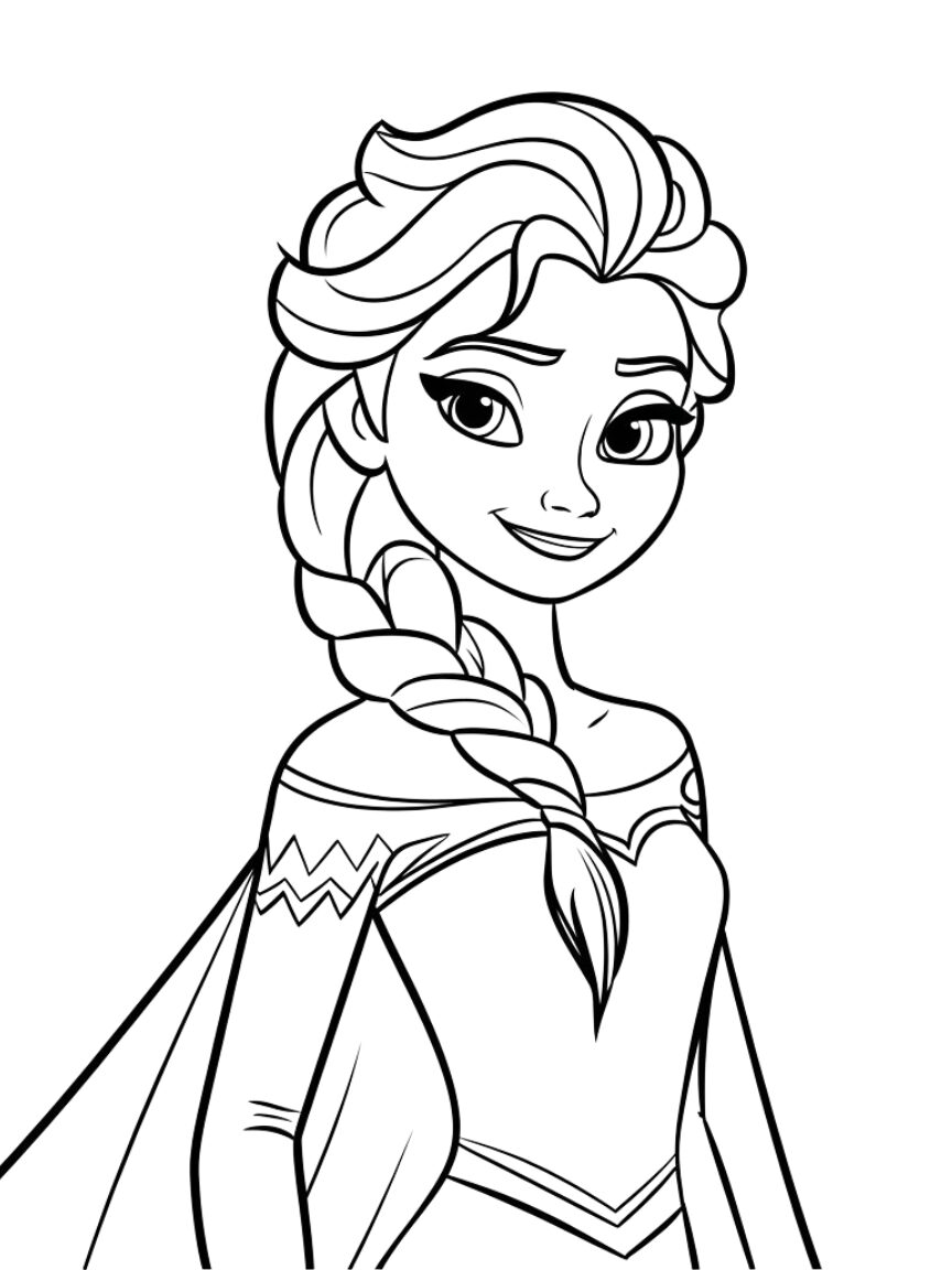 coloring sheet elsa