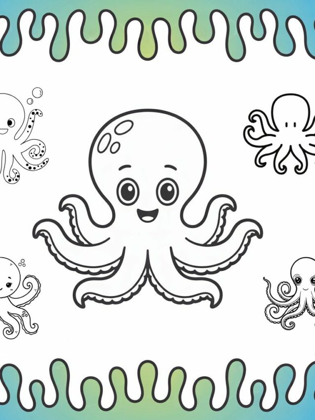 Kleurplaat Octopus