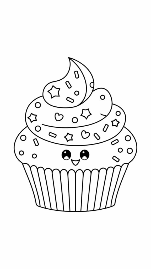 cupcake tekenen makkelijk