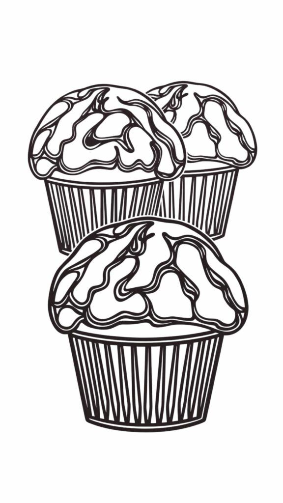 cupcake tekenen