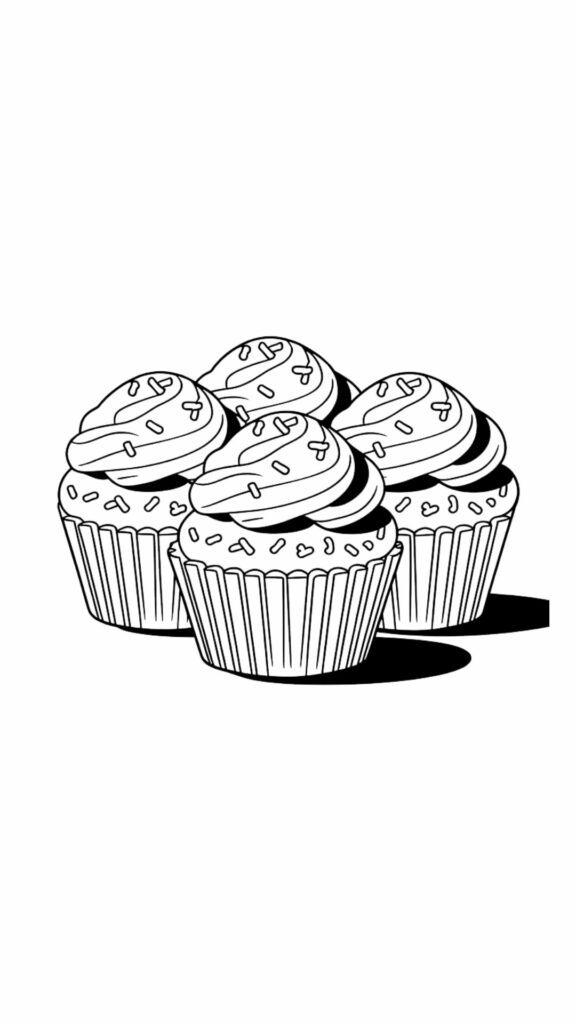 tekeningen van cupcakes