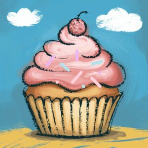 Cupcake Kleurplaat