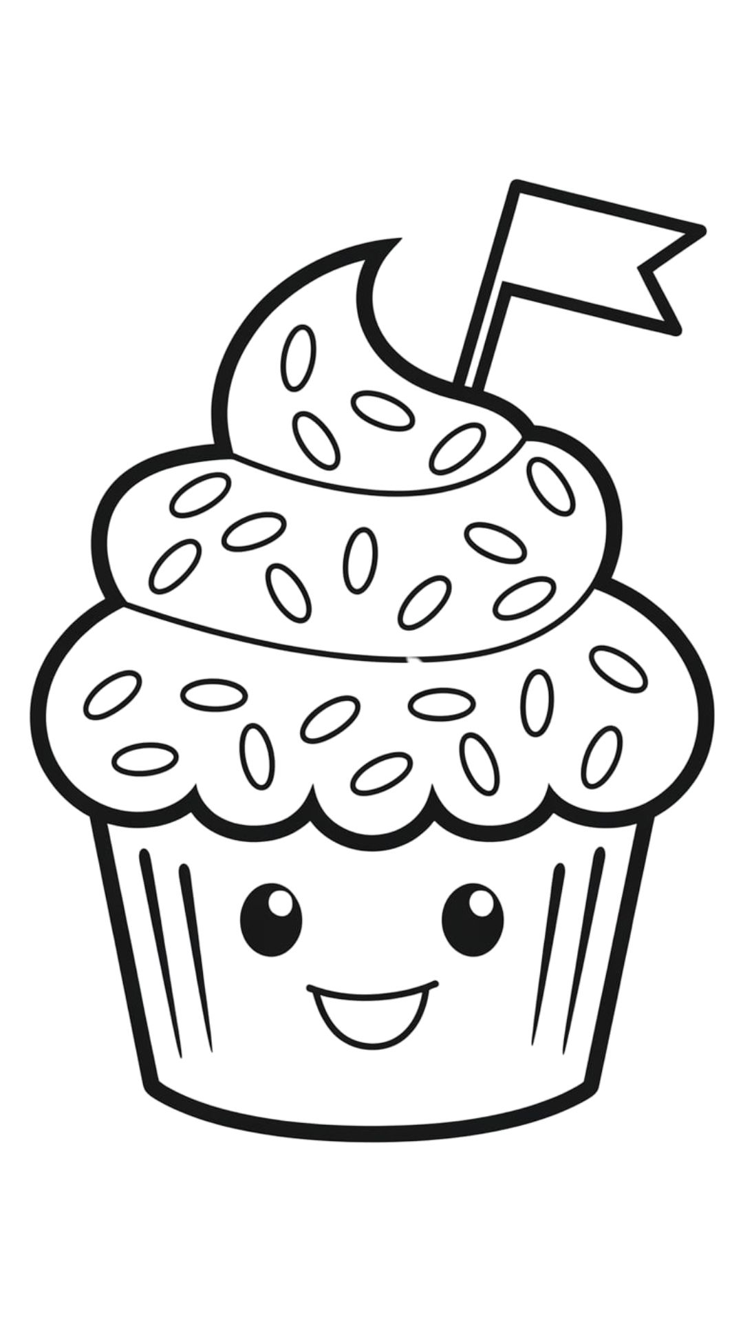 tekening cupcake