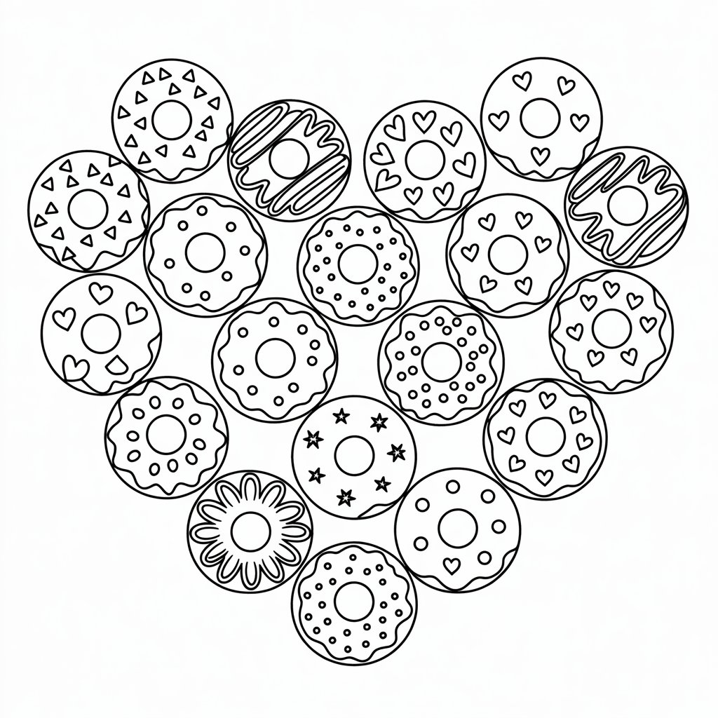 cupcake donut kleurplaat