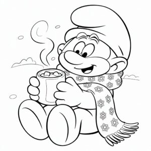 de smurfen kleurplaat