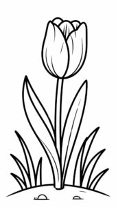 fiori da colorare tulipano