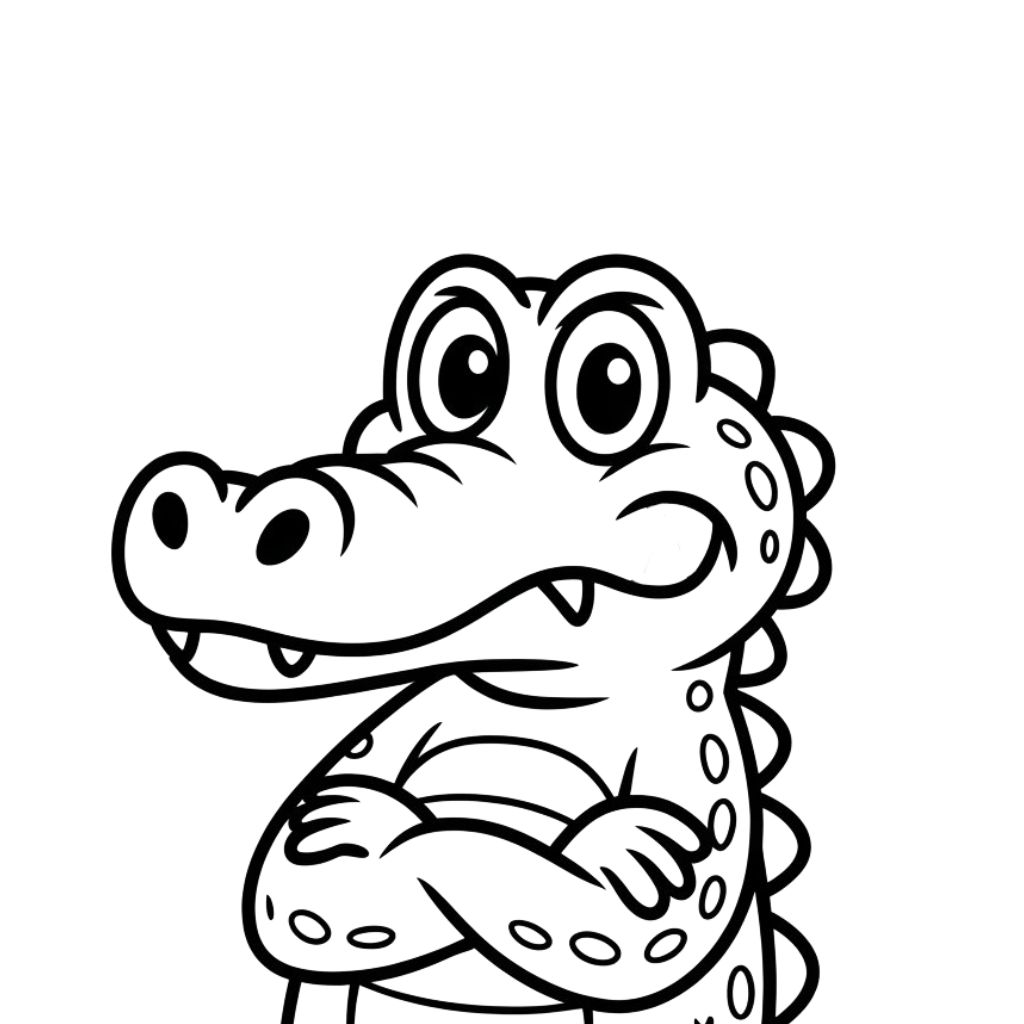 Crocodilo para colorir para imprimir