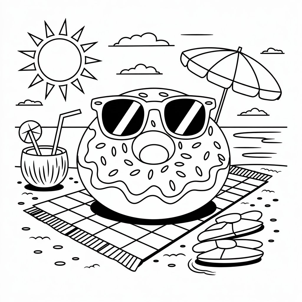 donut tekenen schattig