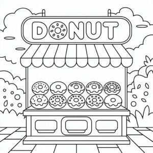 anasınıfı boyama sayfası donut