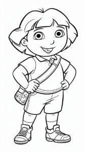 dora and friends kleurplaat