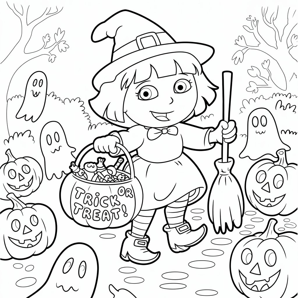 dora kleurplaat printen