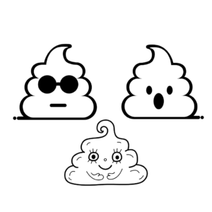 drol emoji kleurplaat