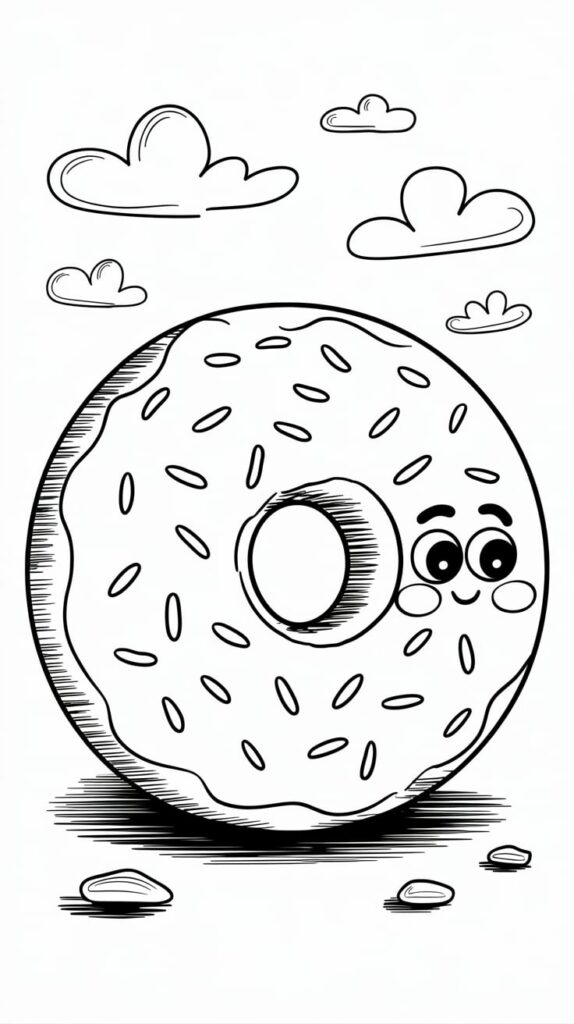 boyama sayfası donut
