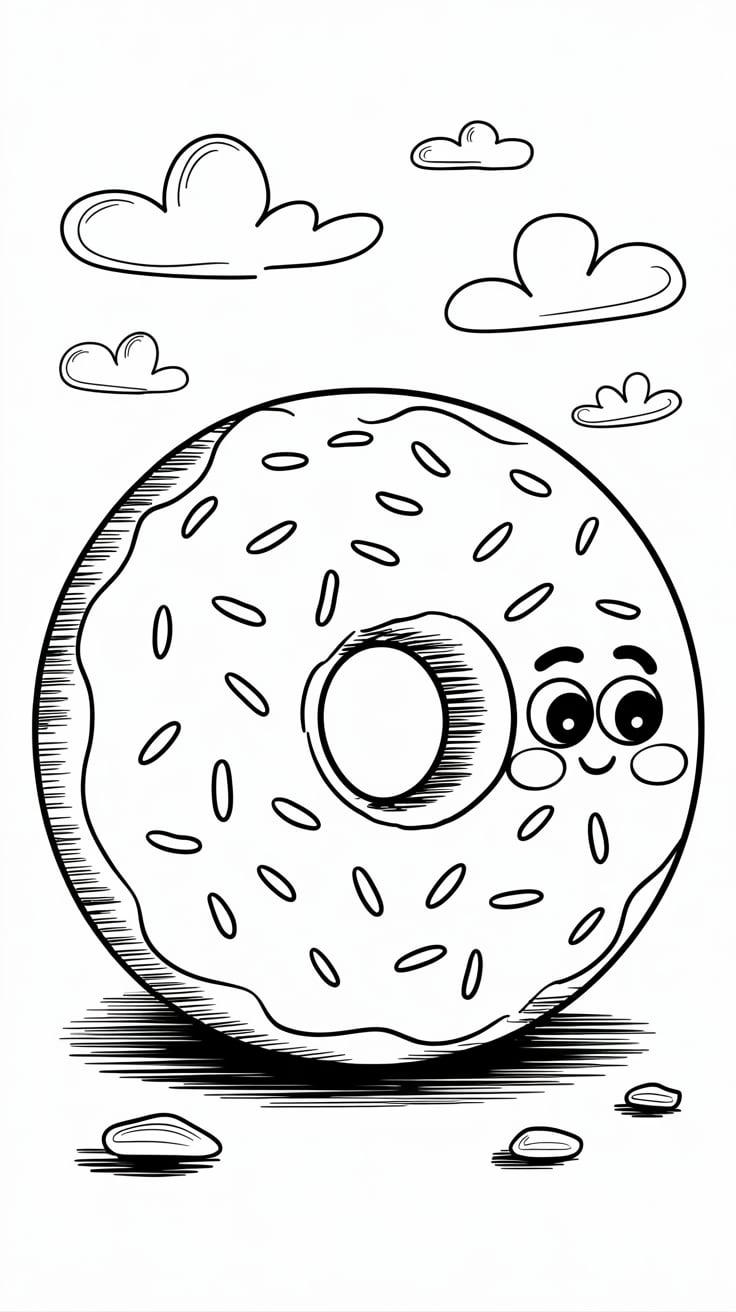een donut tekenen