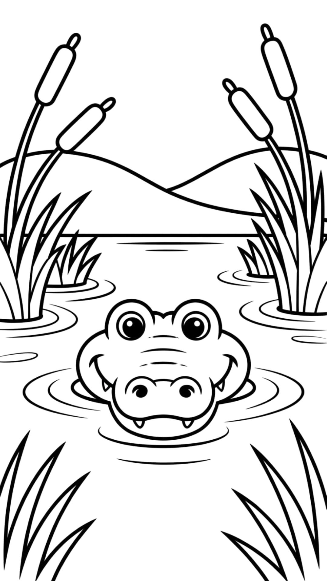 desenho para colorir crocodilo