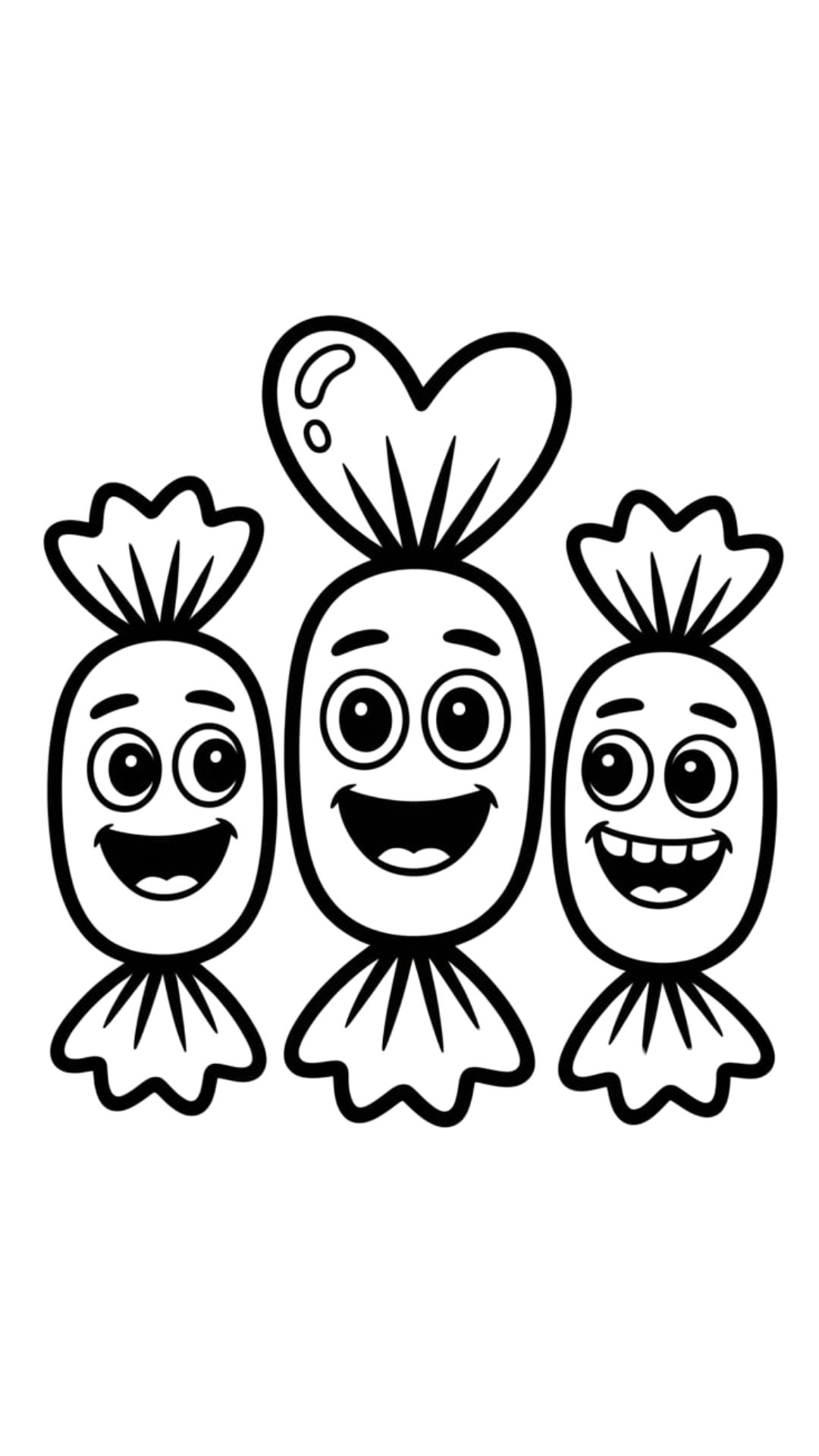 een tekening van snoep