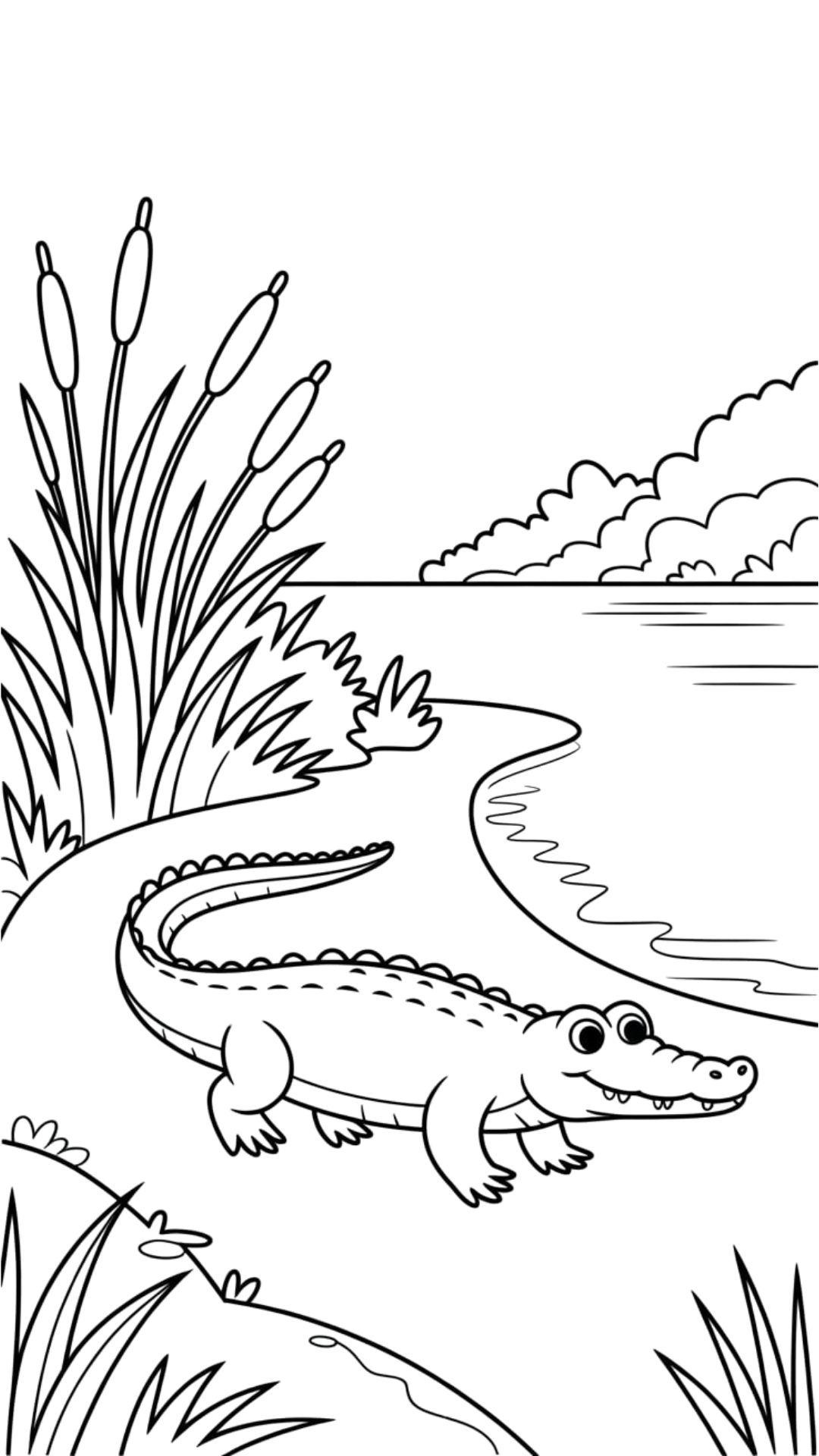 desenho de crocodilo para imprimir