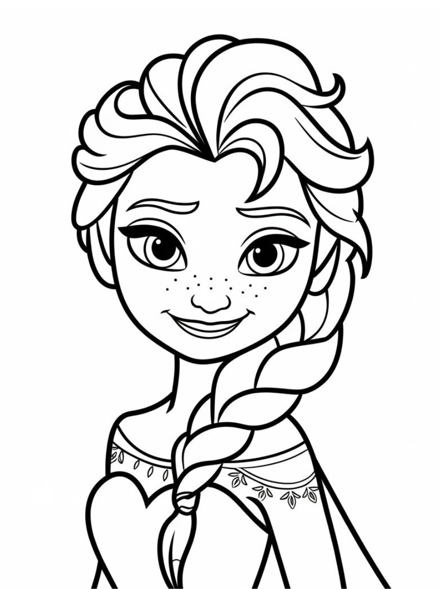elsa coloring book pages