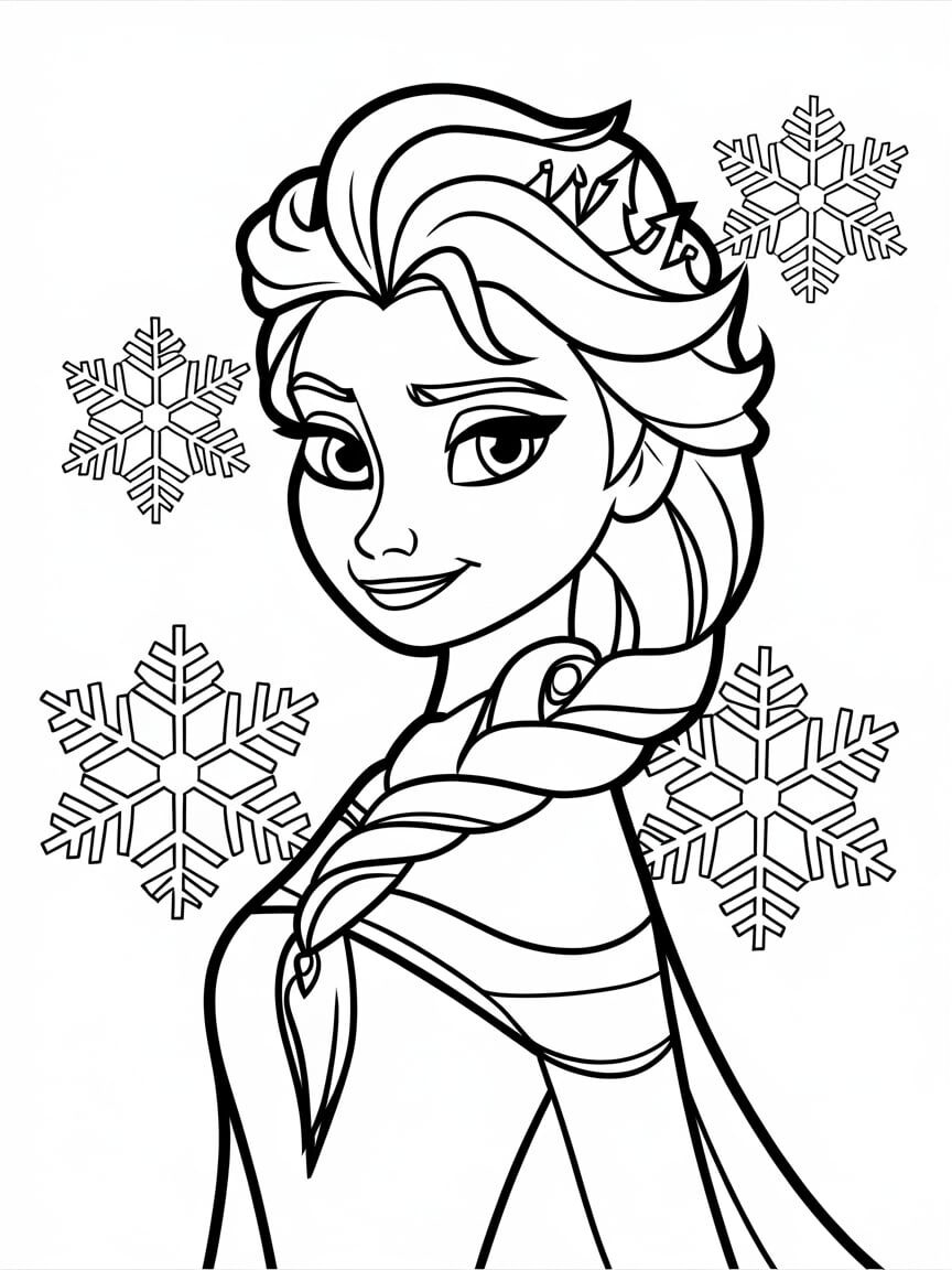 elsa coloring sheet free