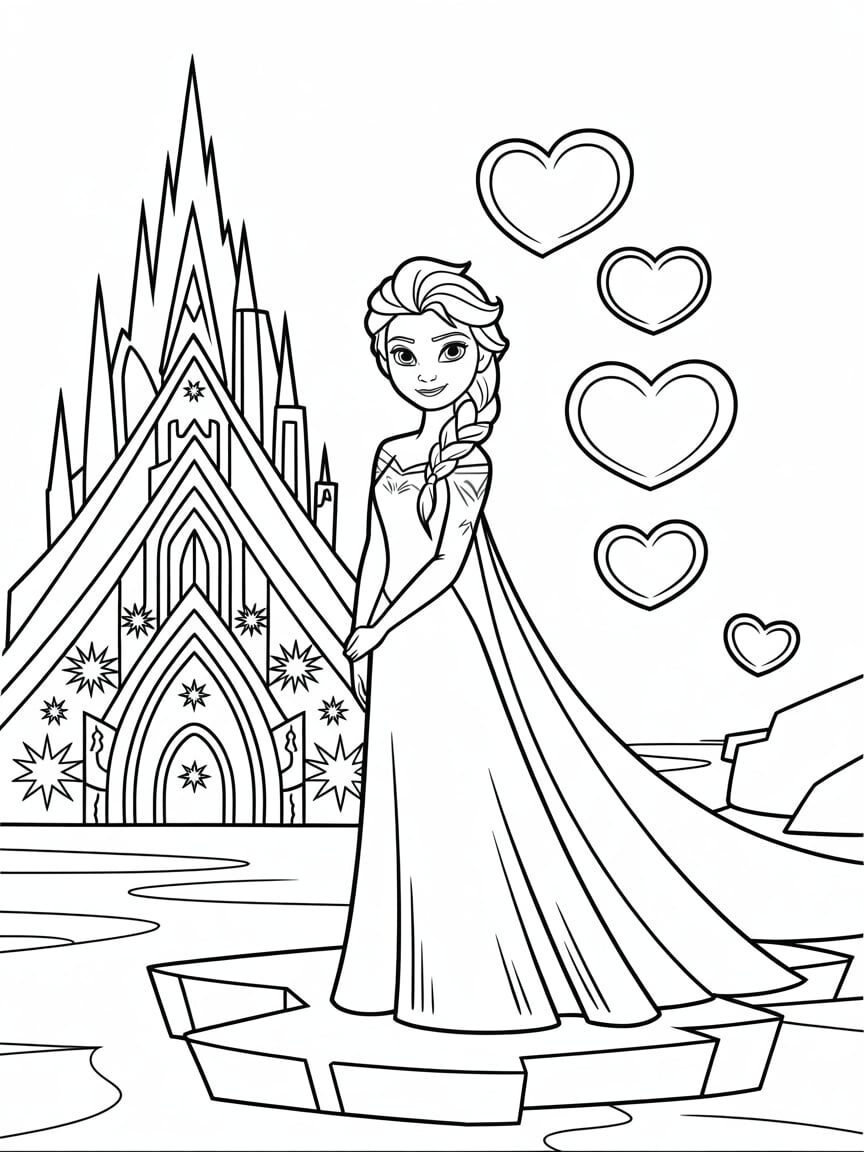 elsa frozen coloring sheets