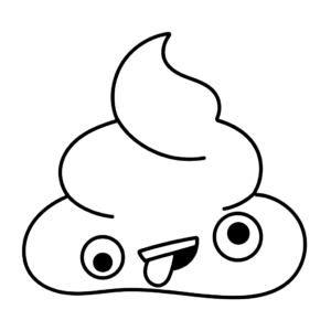 emoji drol kleurplaat