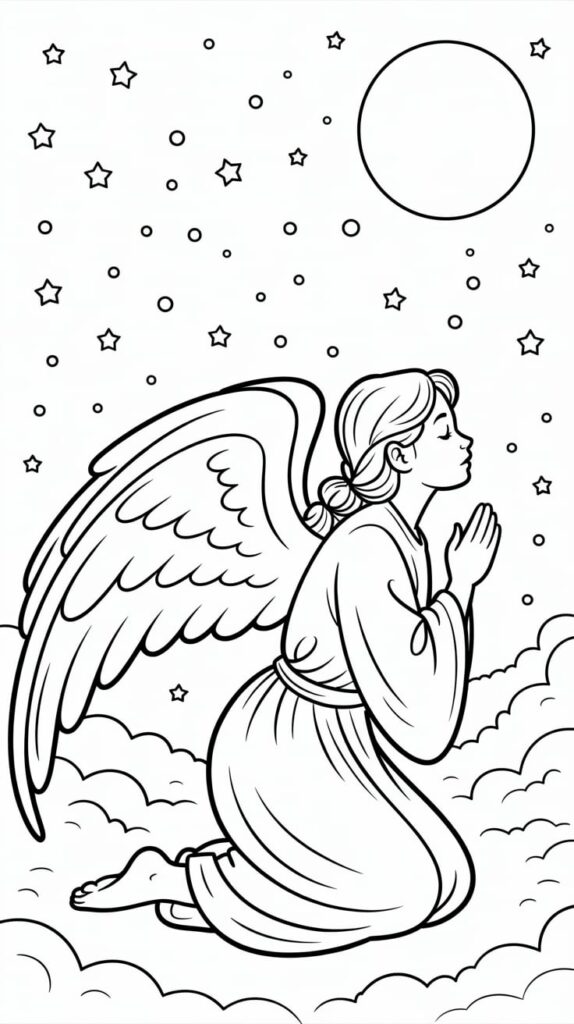 angel wings coloring pages