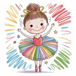 Ballerina Kleurplaat