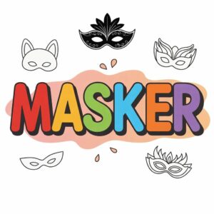 Kleurplaat Masker