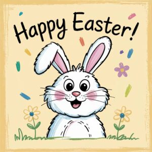 Coloriage Pâques Lapin
