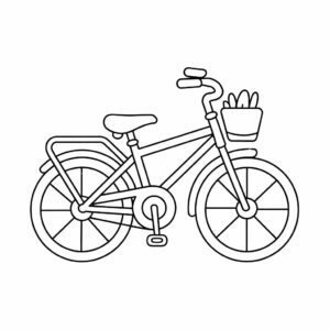 fiets kleurplaat