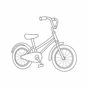 fiets kleurplaat peuter