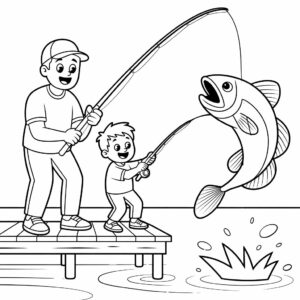 happy father's day coloring page
