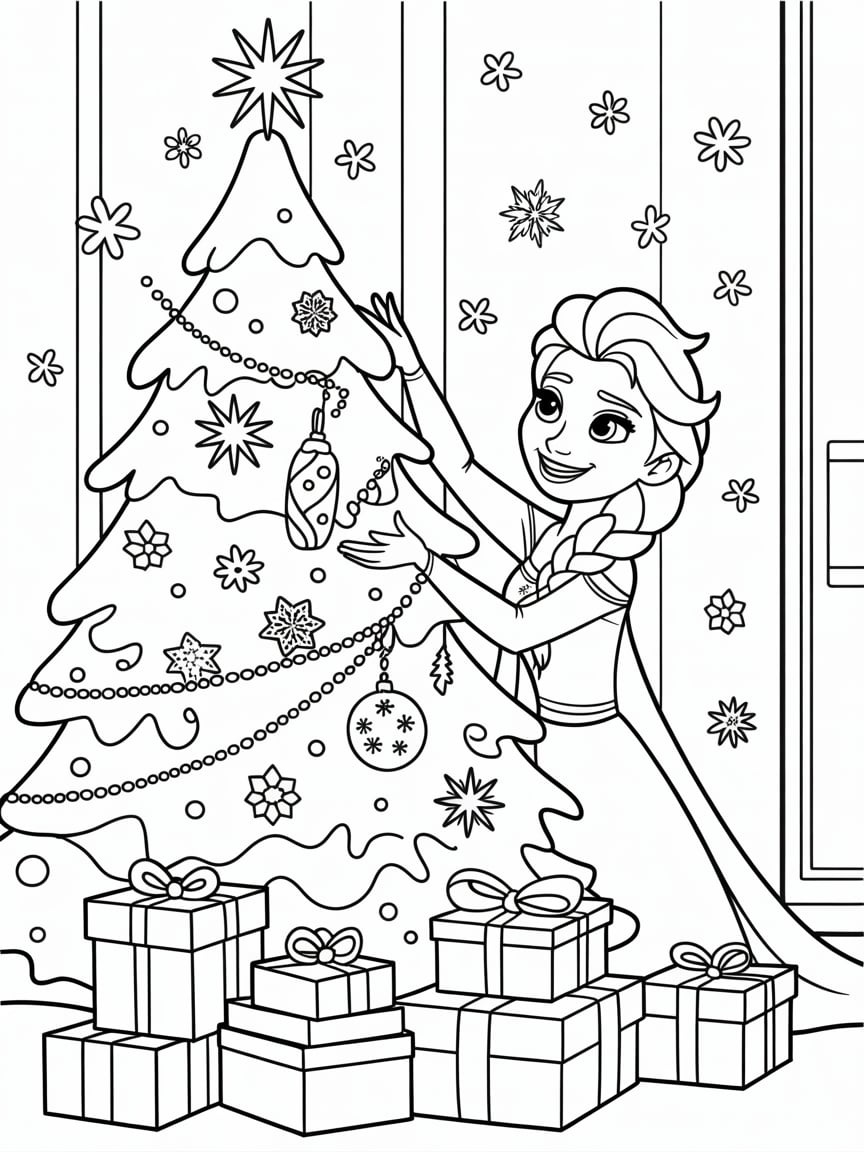 frozen elsa coloring sheet