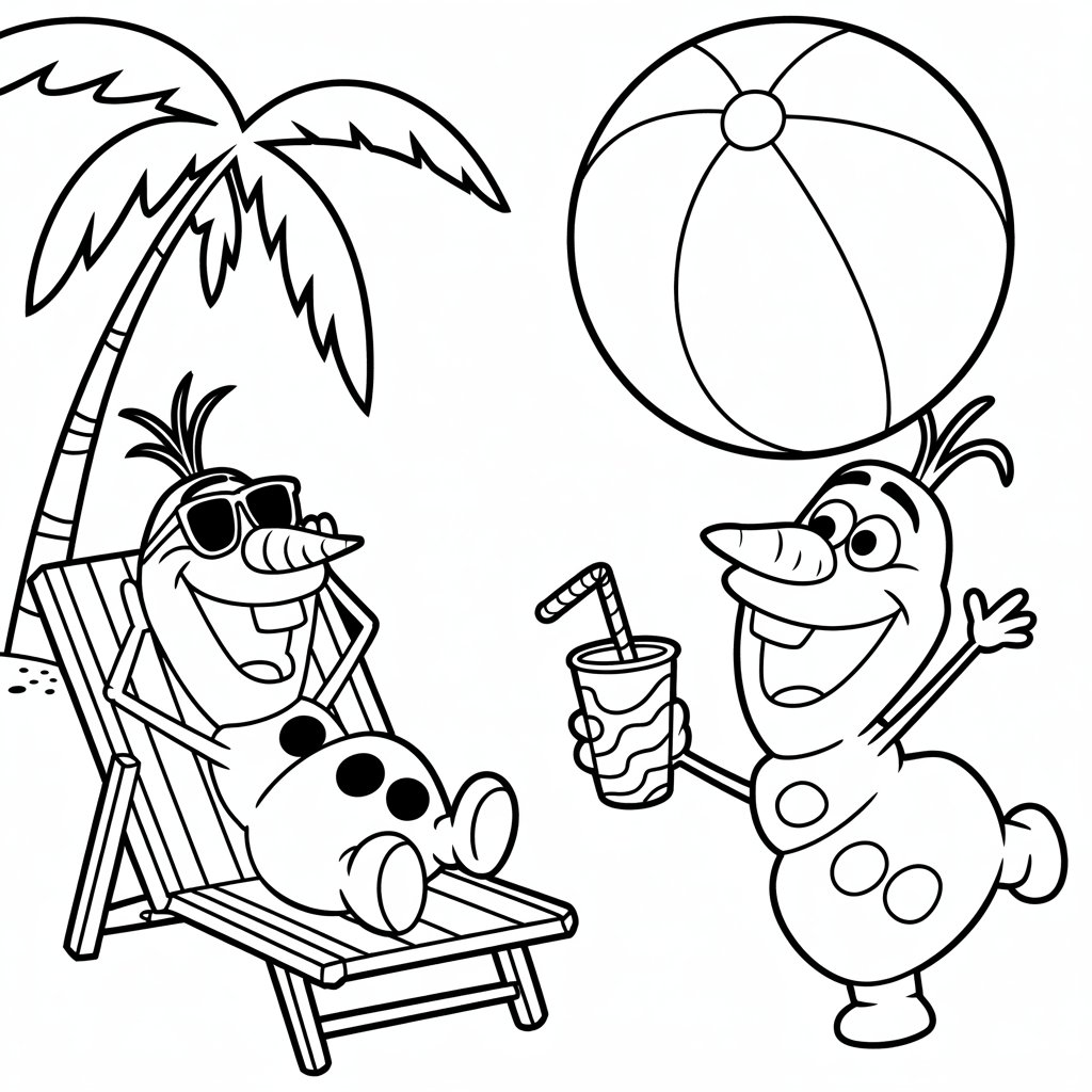 frozen kleurplaat olaf