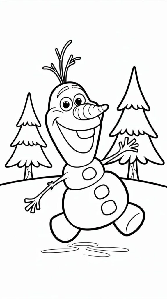 coloriage olaf reine des neiges