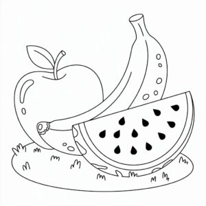 frutas para colorir e imprimir